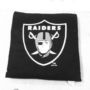 Raiders NFL team large square pillow vintage 1994